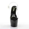 Pleaser - ADORE708MG Sandale à bride à la cheville, Pole dance chaussures - Chaussures de pole dance - Noir/Transparent Product image